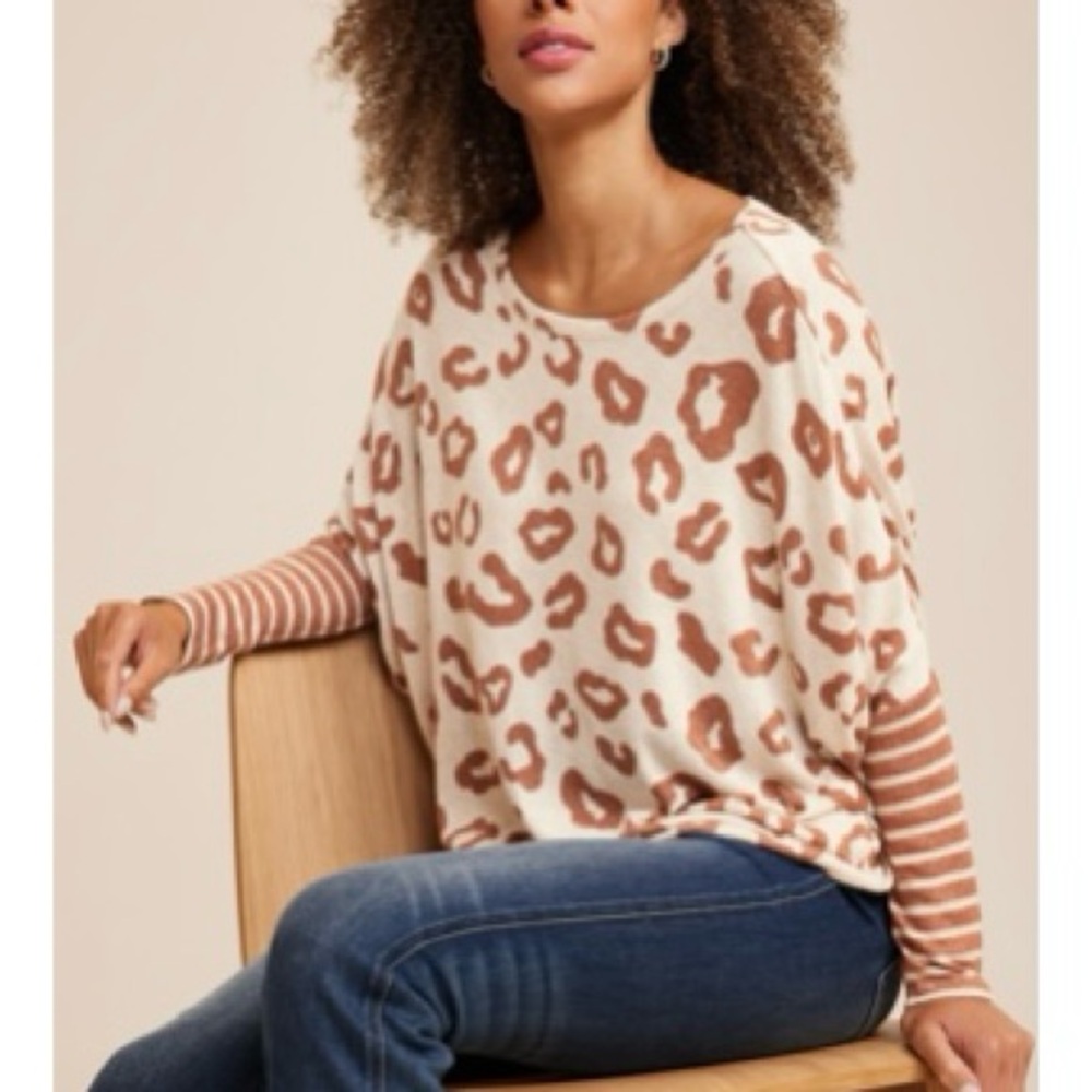 Maurices Leopard Print Dolman Top